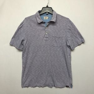 Faherty Brand Men Short Sleeve Cotton Polo Shirt Size Medium M110 -14